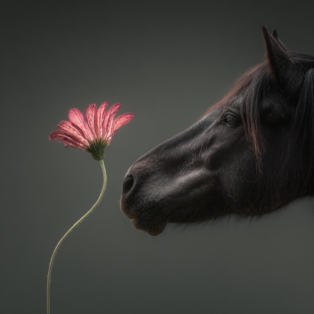 Horse as a flower concept art